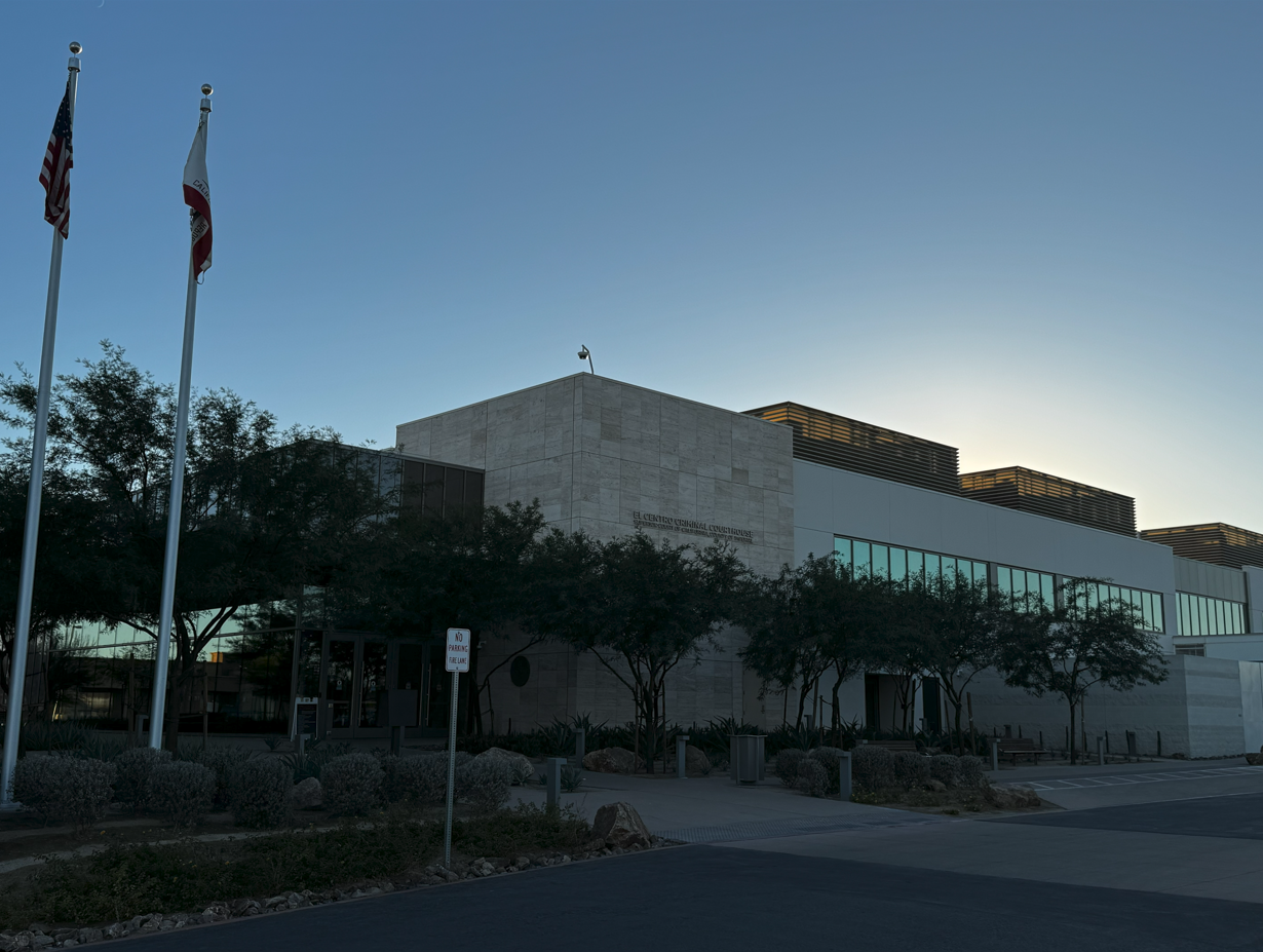 Criminal Courthouse at night